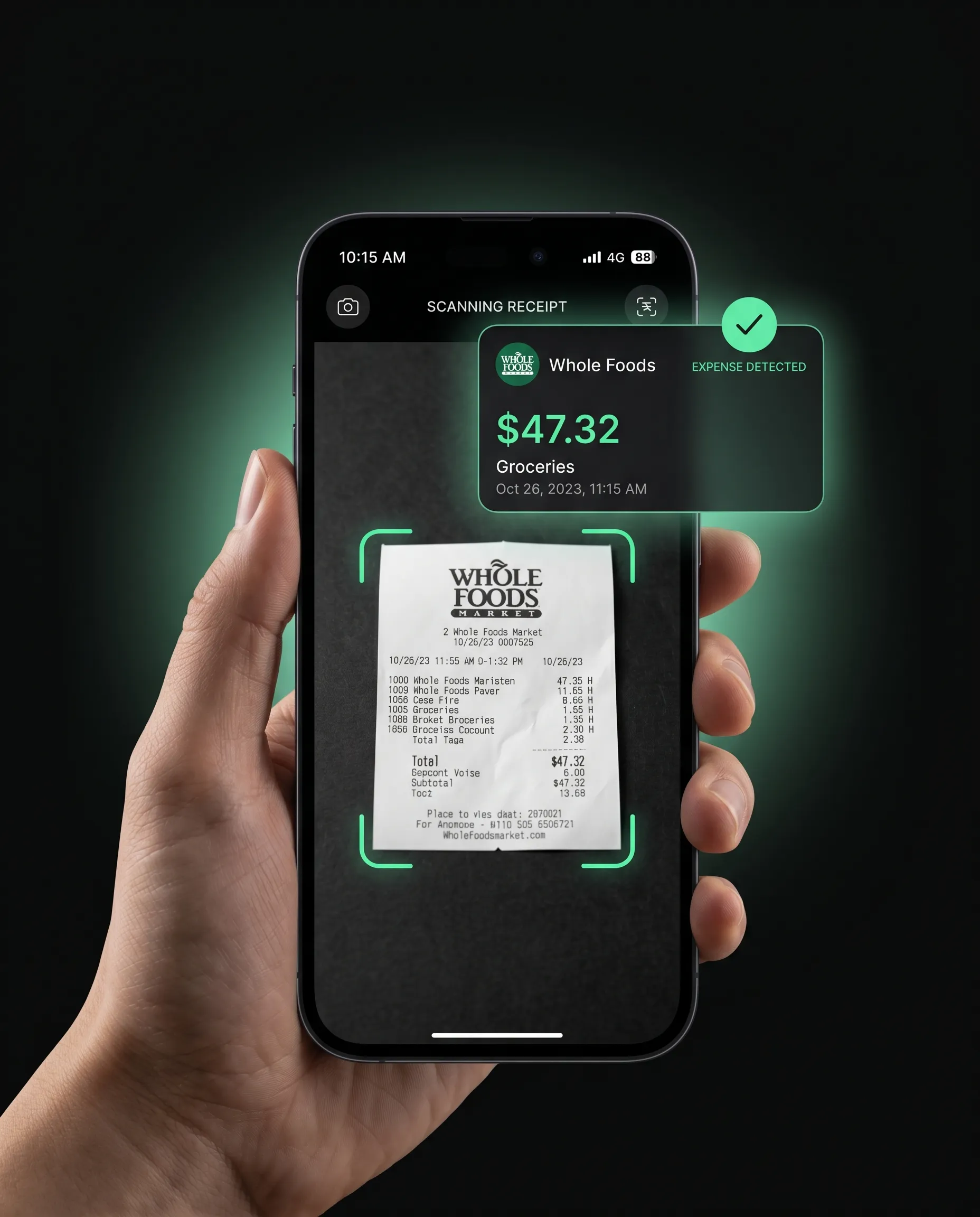 Receiptio receipt scanning preview